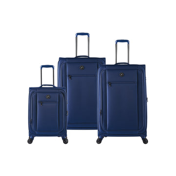Set Of Three Soft Side 4W Luggage Trolley Case
