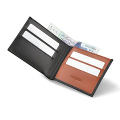 Luster Black (SWAY) Bi-Fold Premium Leather Wallet