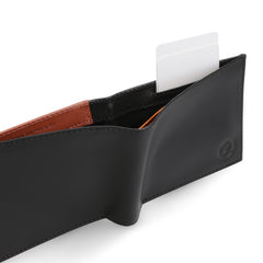 Luster Black (SWAY) Bi-Fold Premium Leather Wallet