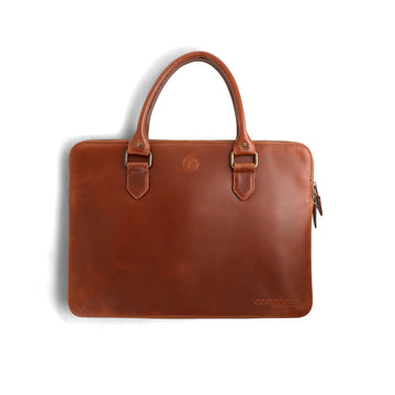 Brown Leather Business Laptop Bag