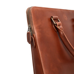Brown Leather Business Laptop Bag
