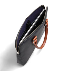 Black Leather Business Laptop Bag