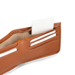 Tan Brown Bi-FOLD Premium Leather Wallet