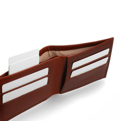 Cognac Brown (SWAY) Bi-Fold Premium Leather Wallet