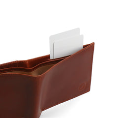 Cognac Brown (SWAY) Bi-Fold Premium Leather Wallet