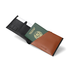 Luster Black Bi-fold Premium Leather Travel Wallet