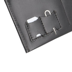 Luster Black Bi-fold Premium Leather Travel Wallet