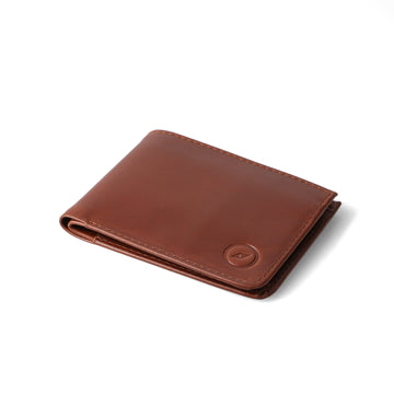 Cognac Brown Bi-FOLD Premium Leather Wallet
