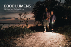 DAVINCI 8000 Lumen Handheld Rechargeable Flashlight & Power Bank