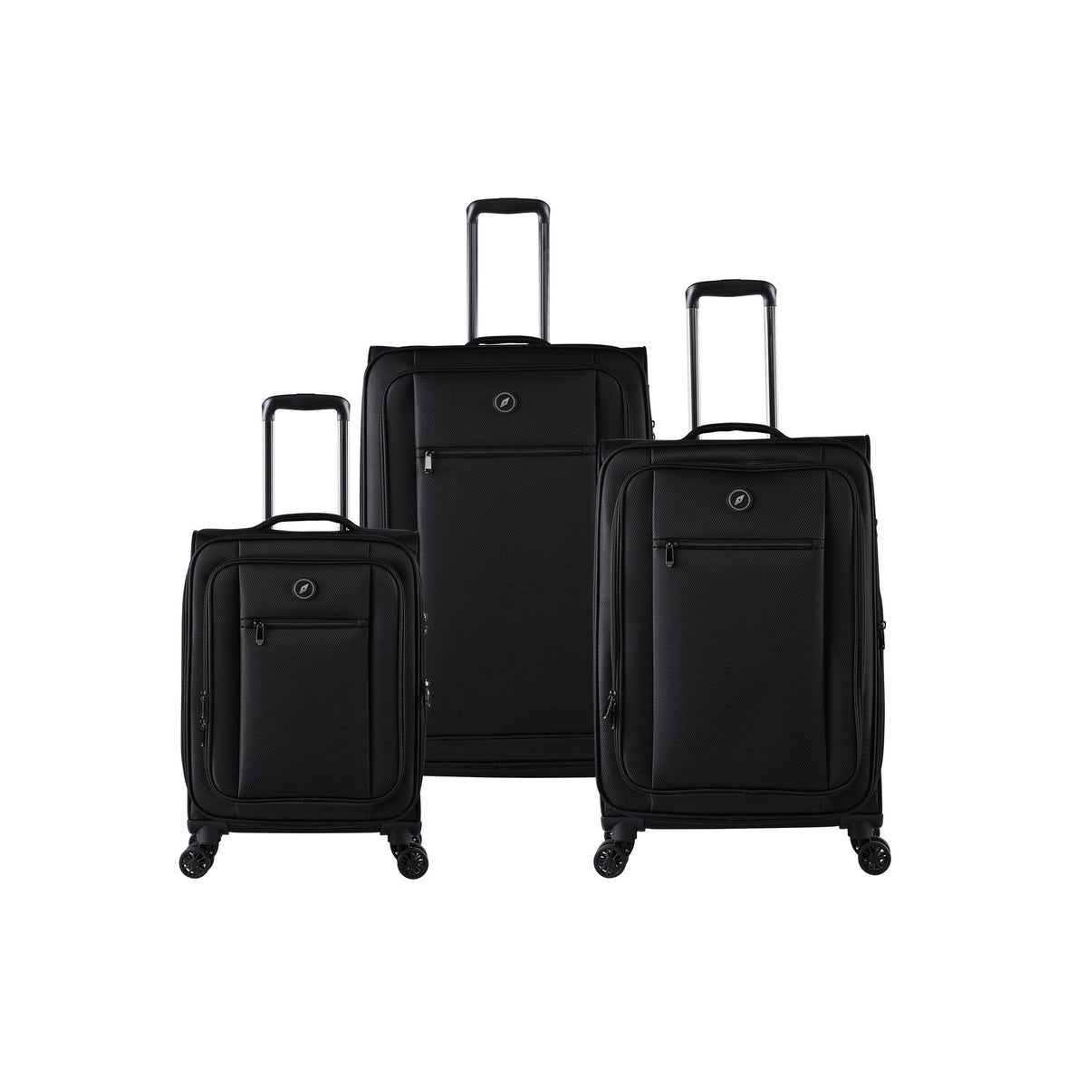 Set Of Three Soft Side 4W Luggage Trolley Case