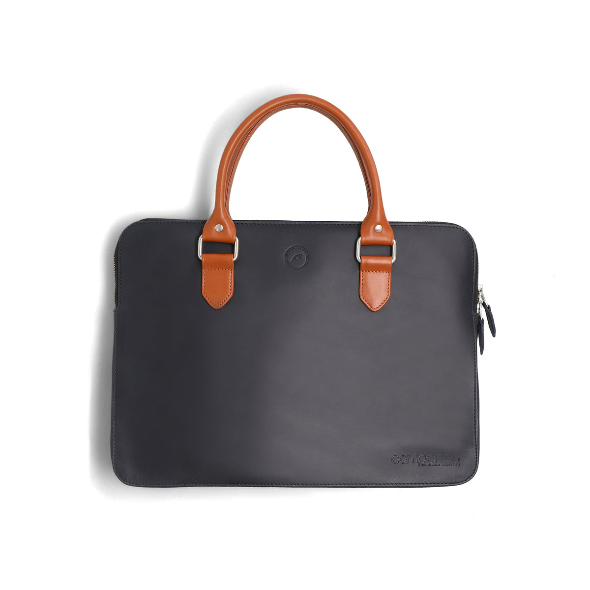 Black Leather Business Laptop Bag