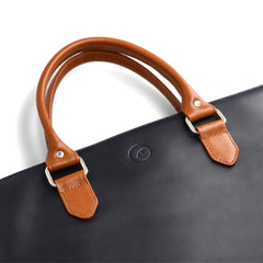 Black Leather Business Laptop Bag