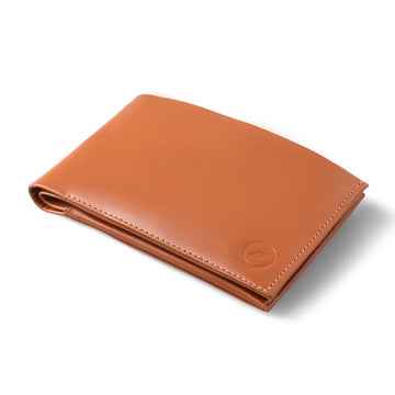 Tan Brown Bi-fold Premium Leather Travel Wallet