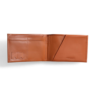 Tan Brown Bi-fold Premium Leather Travel Wallet