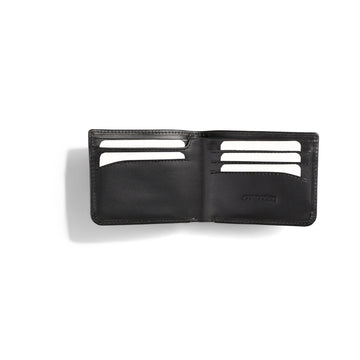 Luster Black Bi-FOLD Premium Leather Wallet