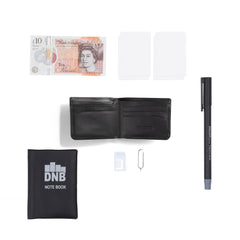 Luster Black Bi-FOLD Premium Leather Wallet