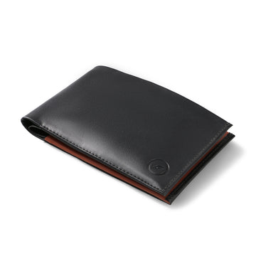 Luster Black Bi-fold Premium Leather Travel Wallet