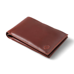 Cognac Brown Bi-fold Premium Leather Travel Wallet