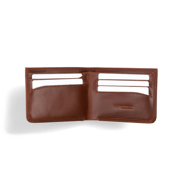 Cognac Brown Bi-FOLD Premium Leather Wallet