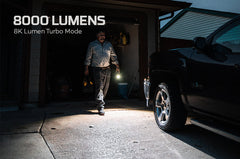 DAVINCI 8000 Lumen Handheld Rechargeable Flashlight & Power Bank