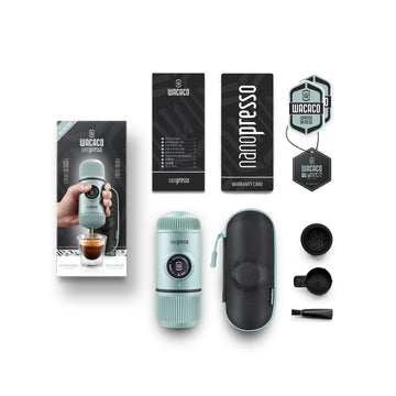 NANOPRESSO ELEMENTS Portable Espresso Machine + Protective Case (Blue)